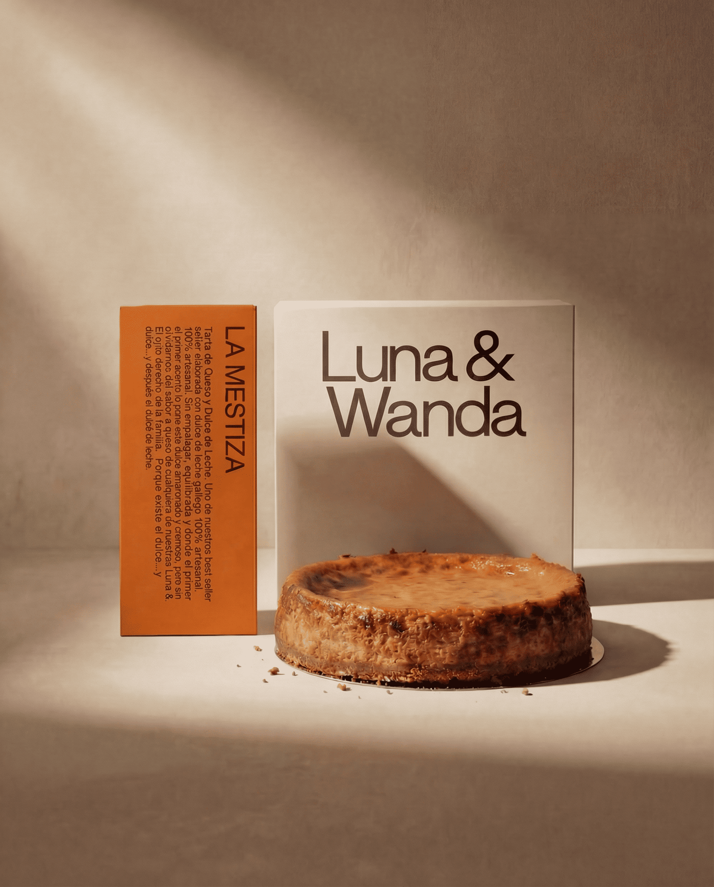 tarta de queso y dulce de leche de luna y wanda